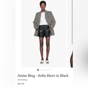 Annie Bing leather shorts
